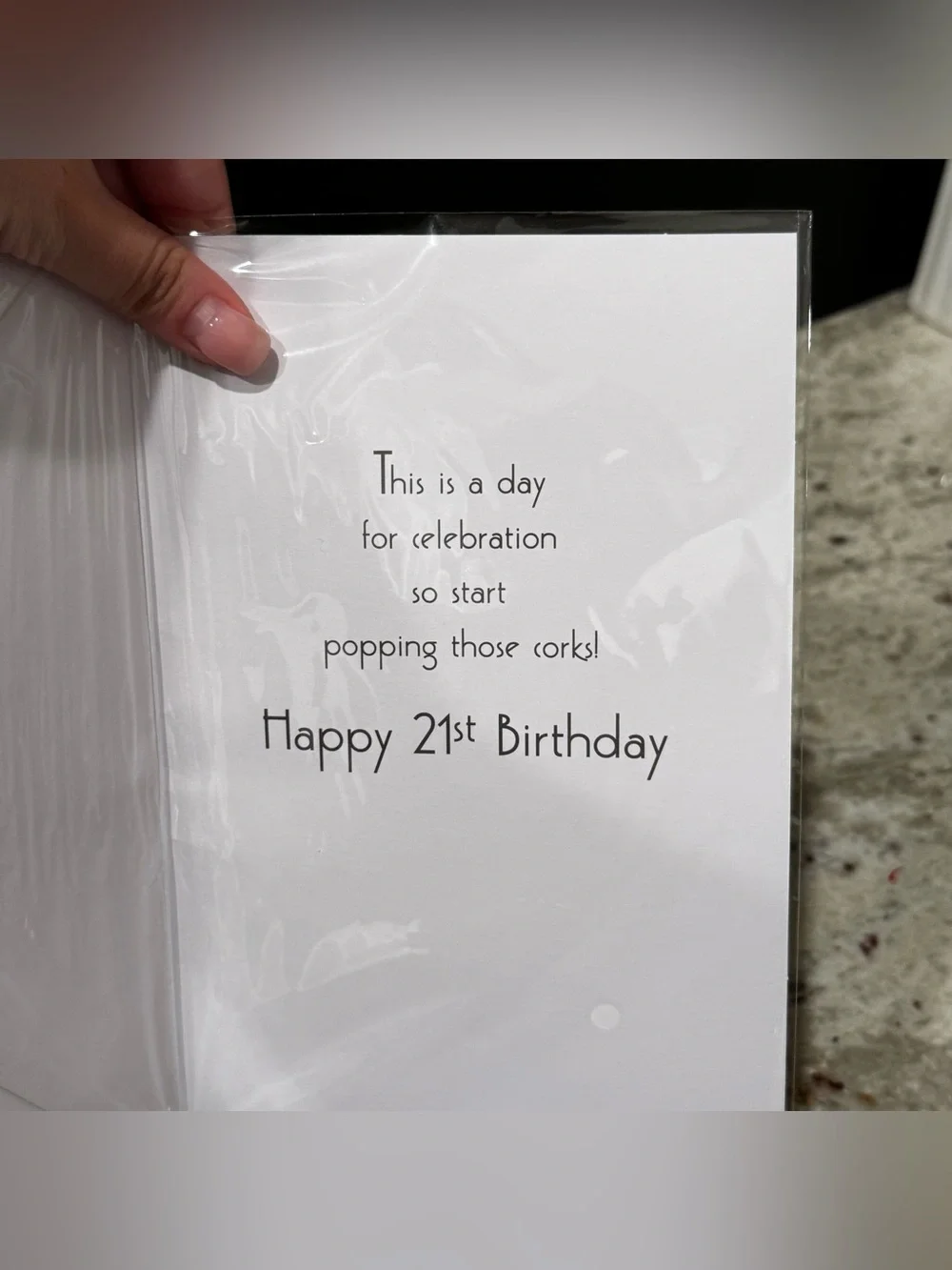 Happy 21st Birthday Greeting Card - White with Multicolor Design
